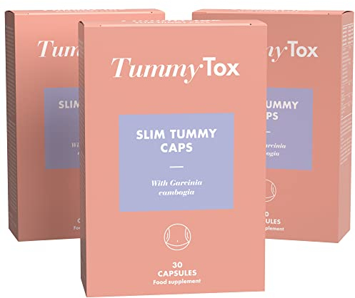 Slim Tummy Caps - Garcinia Cambogia 417 mg - con aggiunta di Vitamina C e Cromo - 90 capsule per 90 giorni con E-book Gratis di Tummy Tox