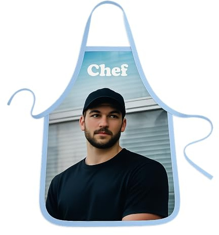 Wanapix| Kochschürze Personalisiert mit Foto und Text | Grillschürze | Küchen Schürze | Personalisieren Sie 100% der Oberfläche