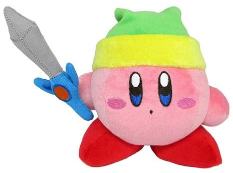 Together Plus Nintendo Kirby Schwert Plüschtier 12cm | Sammler-Plüschfigur für Fans | Weiches, langlebiges Material
