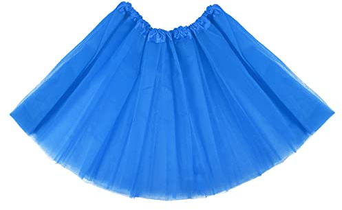 Yolev Damen Tutu Tüllrock 1950er Jahre Vintage Tütü Damen Erwachsener Tutu Rock Halloween Weihnachten Festliches Partykostüm (Blau)