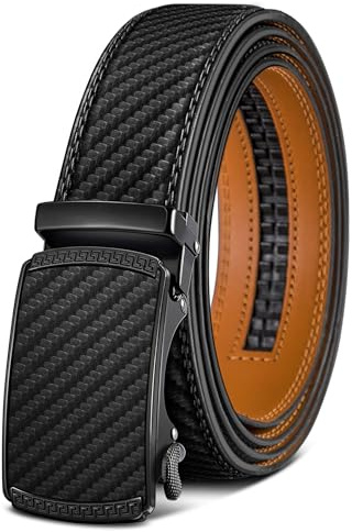 BULLIANT Gürtel Herren, Gürtel Ratsche Ledergürtel 35mm,Größe Angepasst | Herren Automatikgürtel Business Anzüge mit Geschenkbox
