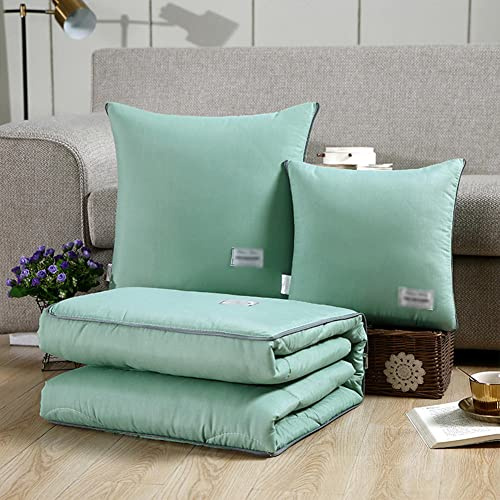 RUNLAIKEJI Reisedecken- und Kissen-Set, Deckenkissen, 2-in-1, Doppelreißverschluss, Kissen und Decke, ideal für Reisen, Zuhause und Büro