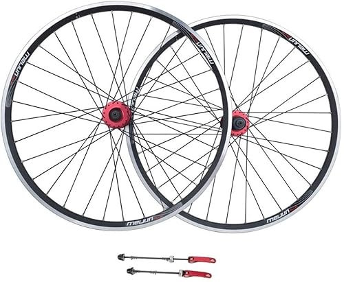 Samnuerly Laufradsatz MTB-Fahrrad-Laufradsatz, 26-Zoll-Fahrradräder aus Aluminiumlegierung, 11-Gang-V-Brake-Scheiben-Felgenbremse, abgedichtete Lager, Hybrid-Fahrrad-Touring-Straßenrad