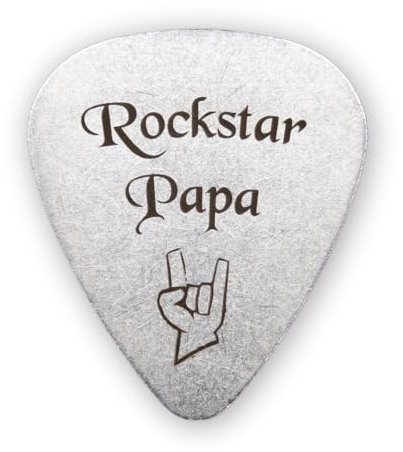 Plektrum mit Gravur - Plektren/Gitarre Pick personalisiert mit Name - Gitarrenpick aus Edelstahl als Geschenk für Musiker