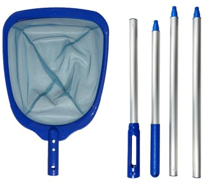 Vesone Pool Kescher, 193.5cm Teleskopstange Feinmaschig Poolnetz Poolreinigung Kescher Teichkescher Skimmer Netz für Schwimmbad, Teich, Planschbecken, Whirlpools