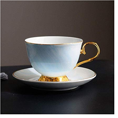JKJZSALJ Moda 300 Ml Stile Nordico Leggero Tazza da caffè in Ceramica E Piattino Set Tazze da tè Pomeridiano in Porcellana Suite Colazione Tazza da Latte