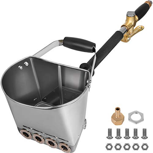 VEVOR Spruzzatore a spruzzo per stucco a 4 getti, 3 Hp, per malta cementizia, per pittura murale, cemento, spruzzatore manuale per pareti o soffitti