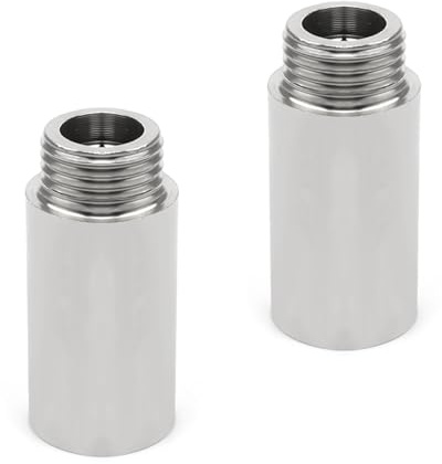 TIANLIN 2 Piezas Extensión de Grifo de 1/2'', Tubos de Extensión para Grifos de Cocina de Acero Inoxidable, 1/2 Pulgada × 40mm, Aptos para Grifos, Válvulas Angulares y Cabezales de Ducha