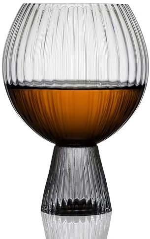 Vaso de cóctel redondo acanalado vintage único y elegante, vasos de martini de cristal de 15 onzas, perfecto para beber cócteles, martini, copas de bar de margaritas