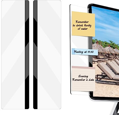 Lot de 2 tableaux mémo créatifs pour écran d'ordinateur, tableau mémo en acrylique, tableau mémo pour ordinateur, fournitures de bureau pour homme et femme, support de notes autocollantes pour