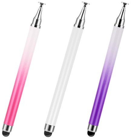 Classicseali 3Pack Tablet Stylus,2-in-1 Touchscreen Pen, for All Tablet,Universal Touch Screen Stylus,Compatible with Pad/Phone/Android Tablets (3 Colors)