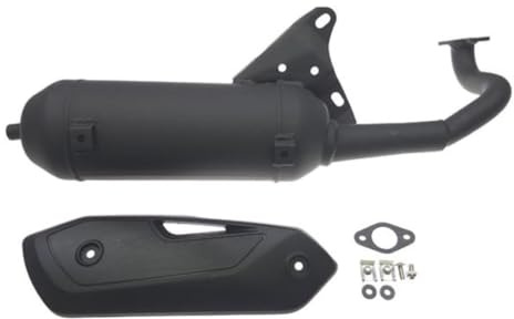 Silent-Pro Auspuff Black Edition – passend für Aprilia SR 50, Rally, Sonic, Scarabeo – 50ccm 2-Takt – E-geprüft, Sportauspuff für Minarelli Motor