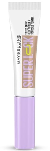 Maybelline New York Gel per sopracciglia definite, presa forte senza staccarsi o incollare, spazzola per lo styling integrata, Super Lock Brow Glue, Tortora, 8 g