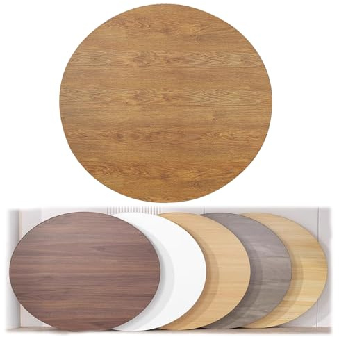 XDAPILMER Holztischplatte Ersatztischplatte dunkler Nussbaum rund Esstischplatte Esstischplatte aus Holz 40/100cm for Couchtisch(Golden Oak Color,20(50cm))