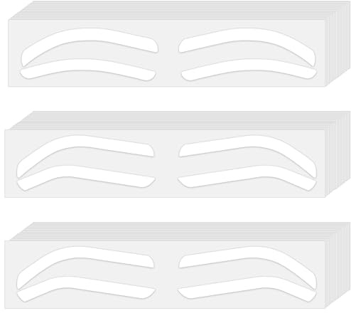 60 Pcs Eye Brow Stencils for Women Airbrush Eyebrow Stickers Stencils Eyebrow Shape Sticker Disposable Eyebrows Design Stencil Eyebrows Stamp Airbrush Brows Tape for Eye Brow Tinting Makeup 3 Shapes