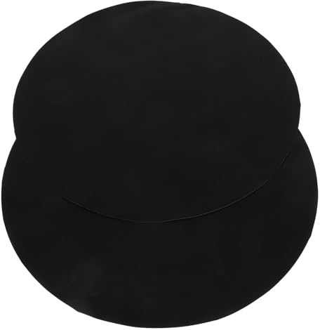 VILLCASE 2 pièces Tapis de Cuisson BBQ Rond PTFE Lot de Antiadhésif Réutilisable pour Barbecue Gaz et Plaque Surface Lisse Facile à Nettoyer Résistant et Léger pour Cuisson Variée Viande
