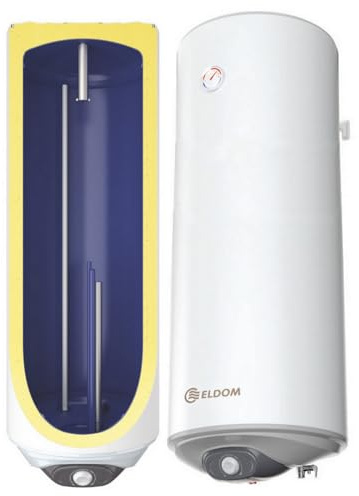 Boiler Elektrospeicher Warmwasserspeicher mit zwei gekapselten Trockenheizkörpern - Antikalk - 100 Liter Warmwasserspeicher mit 2x 1000W