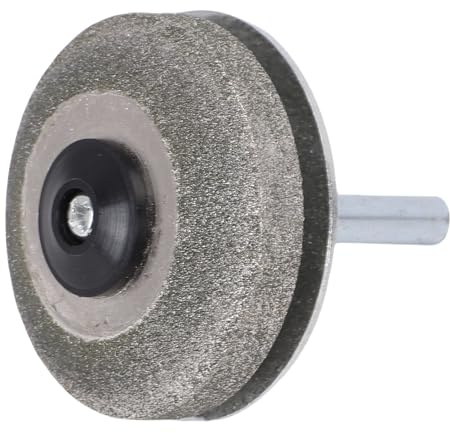 Luocute Affûteur de Lames de Tondeuse à Gazon diamanté, Construction Entièrement Métallique avec Roue 100, Accessoires de Tondeuse à Gazon pour Perceuse à Main électrique, Coupe-herbe,