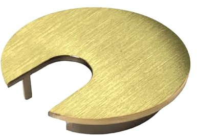 Electriduct 2.5 Metal Desk Grommet 62.5mm Cable Hole Cover Wire Cord Organizer | Brushed Brass
