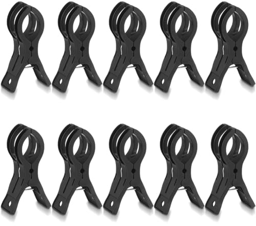 Pomoflexi Large Balloon Arch Clips Plastic Transparent Backdrop Spring Clamps 3.5 Inch Heavy Duty Clip for Balloon Arch Kit A