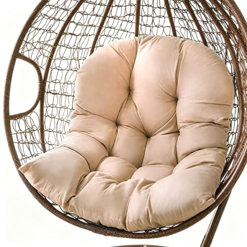Coussin pour Fauteuil Suspendu 80x120 cm, Coussin Oeuf Suspendu, Kaki | Rembourrage Pour Fauteuil Suspendu, Coussin Extra-épais et Moelleux – Convient aux Balancelles et Aux Chaises de Jardin
