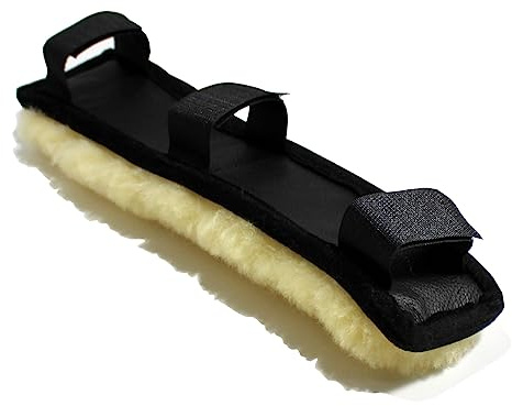 Protector especial para la nariz, protector de cuello, protector de correa de piel de cordero, natural, con refuerzo de cuero genuino para cabestro y correa de la nariz como protector de cinturón
