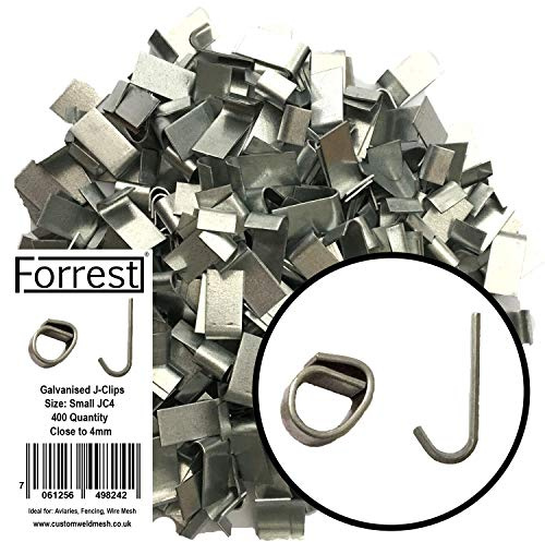 j-clips, wire mesh clips, aviary clips, mesh jointing clips 400QTY