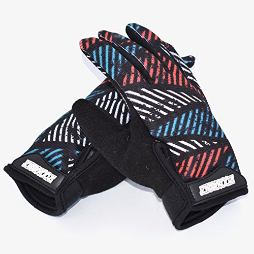 ZippyRooz Toddler & Little Kids Full Long Finger Bike Gloves (Geometric, Little Kids XL (7-8))