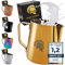 Barista Legends® Jarra de leche de acero inoxidable, 600 ml, con boquilla especial Latte Art, jarra de leche para hobby barista en colores impresionantes