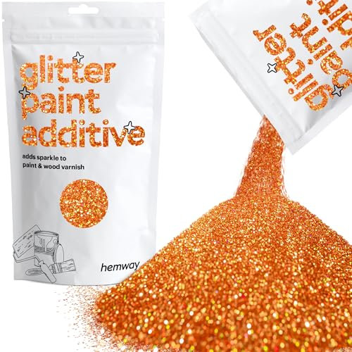 Copper Holographic Glitter Paint Additive 100g for Adding Sparkle to Paints & Varnish | Paint Walls Sparkly Add to Emulsion, Acrylic or Lacquer Indoor | Hemway