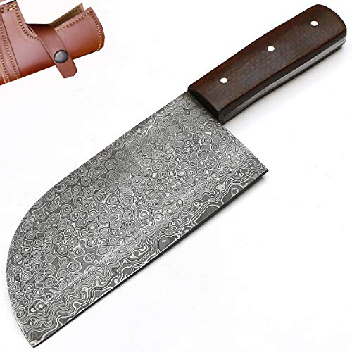 Cuchillos de Damasco – Cuchillos hechos a mano – Cuchillo de chef de acero de Damasco de calidad garantizada – Cuchillo de cocina con tapa 8666