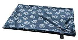 HS-Hundebett Made in Germany Hundedecke, Pfote Anthrazit, 95 x 135cm für kleine & große Hunde I Flauschige Hunde Sommerdecke, waschbar, trocknergeeignet