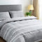 Lekesky Duvet Cover Double Size, Comforter Covers with Chic Triangle Pattern, Ultra Soft 100% Washed Microfiber Breathable Bedding Set (1 Comforter Cover 200x200cm +2 Pillow Cases), Grey