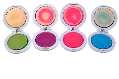 Luxshiny 4 Farben Haarkreidepulver Haarfarbe Temporäre Helle Haarkreide Malerei Haar Pastellfarbstoff-Kit für Erwachsene Mädchen (Lila Rosig Blau Grün)