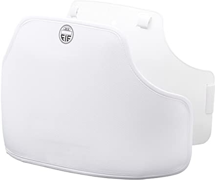 LEONARK FIE Certificate Fencing Sport Chest Guards - Adjustable Double Layer Soft Breast Protectors for Football Rugby Volleyball Baseball etc - Plastron for Foil Epee Saber Fencers (Male FIE, S)