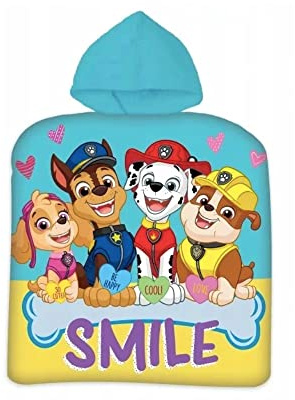 PAW Patrol Poncho Badeponcho Strandponcho Kapuzen-Handtuch Badetuch 50x100 Skye Chase