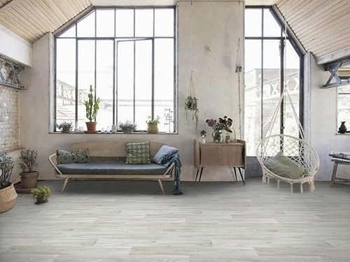 PVC Bodenbelag Vinylboden in sanfter Holz Optik, Zuschnitt (5m breit / 4,5m lang)