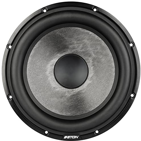 ETON Graphit 10-4 – 25 cm High-End-Subwoofer, Basslautsprecher, 2 x 500 W | Audiophiler 10 Zoll High-End-Subwoofer mit Carbonvlies-Sandwich-Membran, Basstreiber mit 2 x 4 Ohm Doppelschwingspule, 1 St.