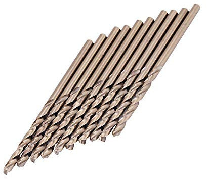 Juego de 10 Brocas de Acero al Cobalto M35 para Acero Inoxidable y Metales Duros (3 mm)