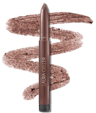 LAURA GELLER NEW YORK Kajal Longwear Kohl Eyeliner Pencil - Soft Slate Kohl - Caffeine and Vitamin E - Smooth & Blendable Liner - Built-In Sharpener