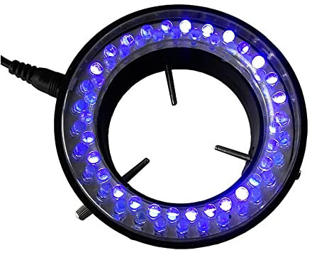 Handheld Digital Microscope accessories Microscope Illuminators 395~400nm 60 PCS LED Microscope U_V Ring Light Purple Color Ring Lamp 110V-240V for Microscope Illumination Microscope accessories