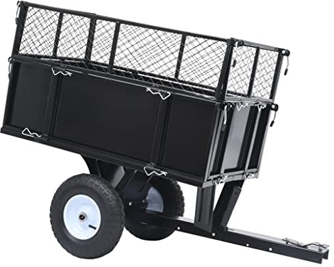 SKM Remolque basculante para cortacésped 150 kg de carga, peso: 29 kg, 92449