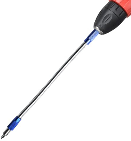 Holdes Long Flexible Drill Bit Extension | Metal Drill Bit Extension, 11.8 Inch Flexible Shaft Bit Extension for Screwdriver