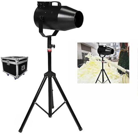 HLGKBY Schaummaschine für Partys im Freien, 1000 W großer Bühnenschüttelkopfstrahl mit Flightcase, Abdeckungsbereich 80 m², Schaummaschine, für Partys, Wasserpark Black