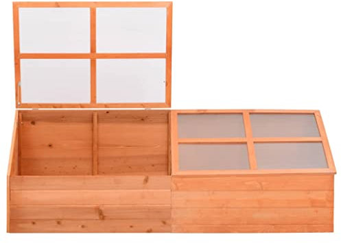 HXZZXS Serra da Giardino Marrone 180x57x62 cm Legno e Pannelli PC Greenhouse Serra Robusta Serra in Legno da Giardino Serretta per Piante Serra da Esterno Serra Giardino