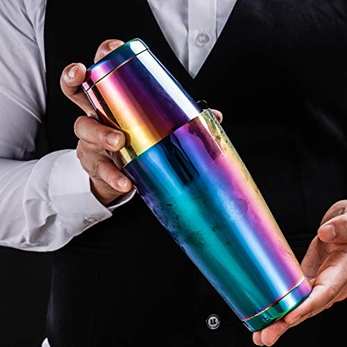 Elegante Strumento di Miscelazione per Shaker per Cocktail Boston in Acciaio Inossidabile Colorato per Bar, tè Al Latte, Caffetteria