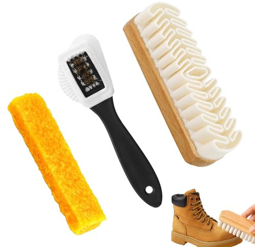 3PCS Suede Rubber Nubuck Cleaner Hard-Wearing Crepe Brushes Suede Cleaner Suede Brush Multifunctional ‎Portable Suede Brush for Shoes Suede Eraser for All Suede Nubuck Leathers