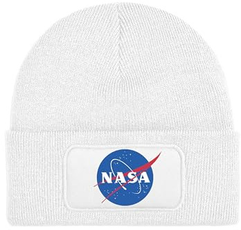 NIMAMA Mütze Beanie NASA Wintermütze Statement Spruch Print Geschenk Unisex Strickmütze für Herren & Damen