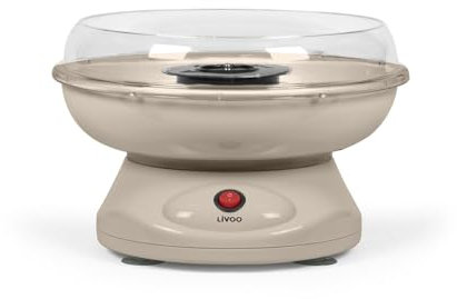 Livoo, Machine à barbe à papa DOM468C, 450 W, 3 minutes, compacte, cuve amovible.