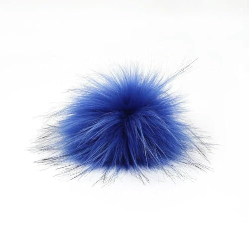 ROCILA 1 Stück 15 cm Kunstfuchspelz, Flauschiger Pompom-Ball, Farbenmix für Hüte, Charms, Accessoires, Knopf, Kindermützen, abnehmbare Strickmütze für Frauen